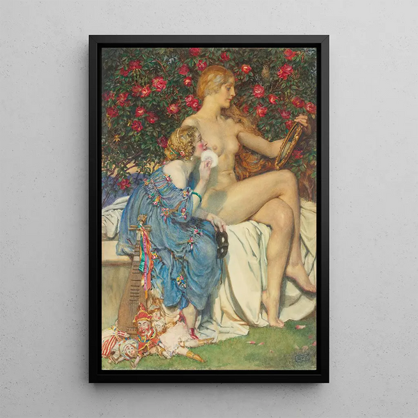 Vérité ou Fiction - Eleanor Fortescue-Brickdale — inramlat konstverk på väggen