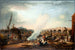 Westminsterbron och processionen på Themsen av kung Christian VII av Danmark 1769 - Elias Martin — vy av konstverket