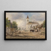 Parvis de l'église avec fontaine - Elias Pieter van Bommel — inramlat konstverk på väggen