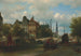 Vue depuis le Nieuwengracht à Amsterdam - Elias Pieter van Bommel — vy av konstverket