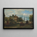 Vue depuis le Nieuwengracht à Amsterdam - Elias Pieter van Bommel — inramlat konstverk på väggen