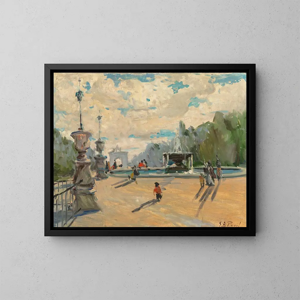 Place du Carrousel, Paris - Élie Anatole Pavil — inramlat konstverk på väggen