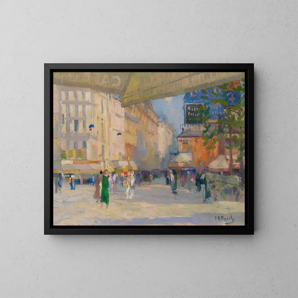Rue de Paris - Élie Anatole Pavil — inramlat konstverk på väggen