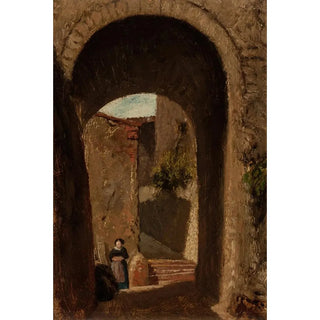 Elihu Vedder - Archway with Woman.webp