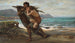 Fiskare och sjöjungfru - Elihu Vedder — vy av konstverket