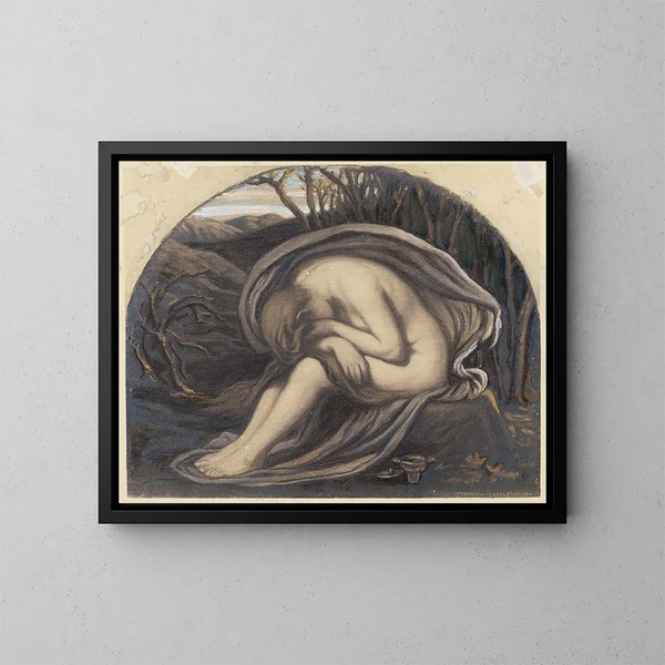La Madeleine - Elihu Vedder — inramlat konstverk på väggen