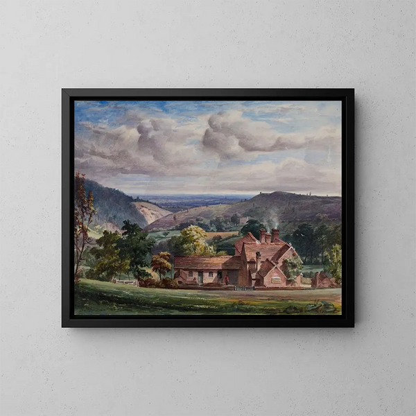 Cottage de Church Hill à Bromsgrove Lickey - Elijah Walton — inramlat konstverk på väggen