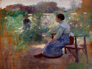 Eliphalet Fraser Andrews - Woman Seated in a Garden.webp