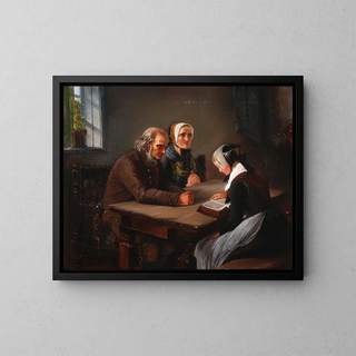 Elisabeth Jerichau Baumann - En ung pige lser op af Bibelen.webp