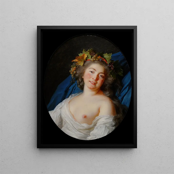 Bacchante - Elisabeth Louise Vigée Le Brun — inramlat konstverk på väggen