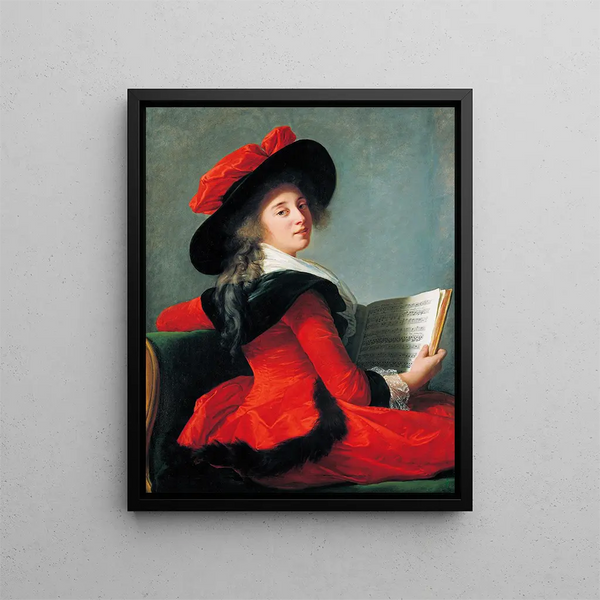 Baronne de Crussol - Elisabeth Louise Vigée Le Brun — inramlat konstverk på väggen