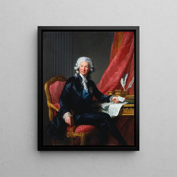 Charles Alexandre de Calonne - Elisabeth Louise Vigée Le Brun — inramlat konstverk på väggen