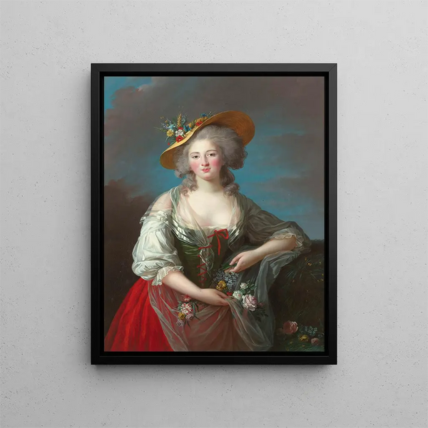 Elisabeth Philippe Marie Hélène de France, kallad Madame Elisabeth - Elisabeth Louise Vigée Le Brun — inramlat konstverk på väggen