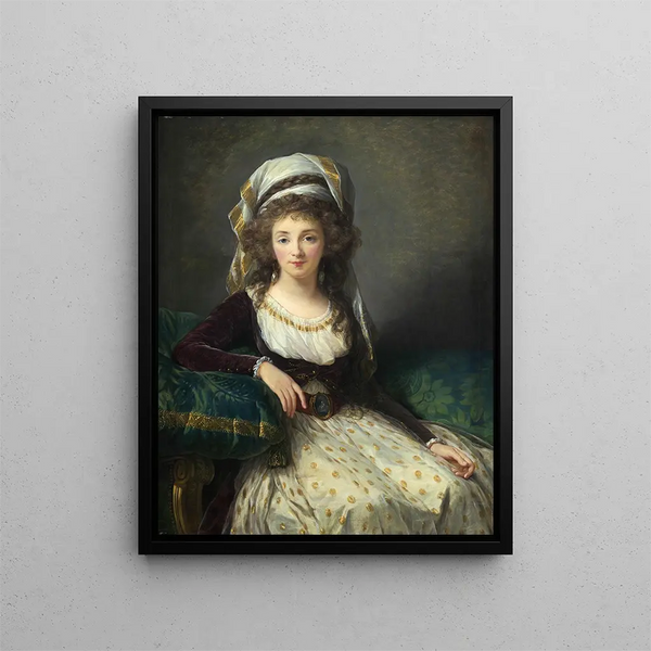 Madame d'Aguesseau de Fresnes - Elisabeth Louise Vigée Le Brun — inramlat konstverk på väggen
