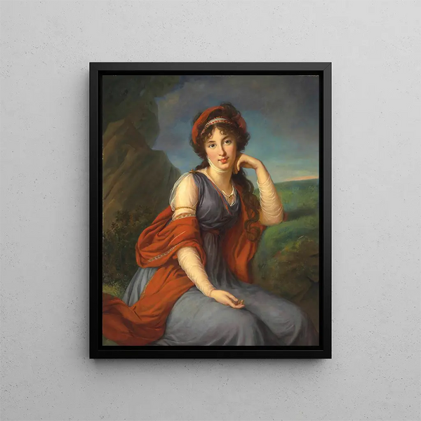 Maria Grigorievna Viazemskaa Princesse Golitsyna 1772-1865 - Elisabeth Louise Vigée Le Brun — inramlat konstverk på väggen