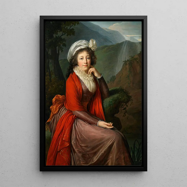 Reproduktion av målningen av porträttet av grevinnan Maria Theresia Bucquoi född Parr - Elisabeth Louise Vigée Le Brun