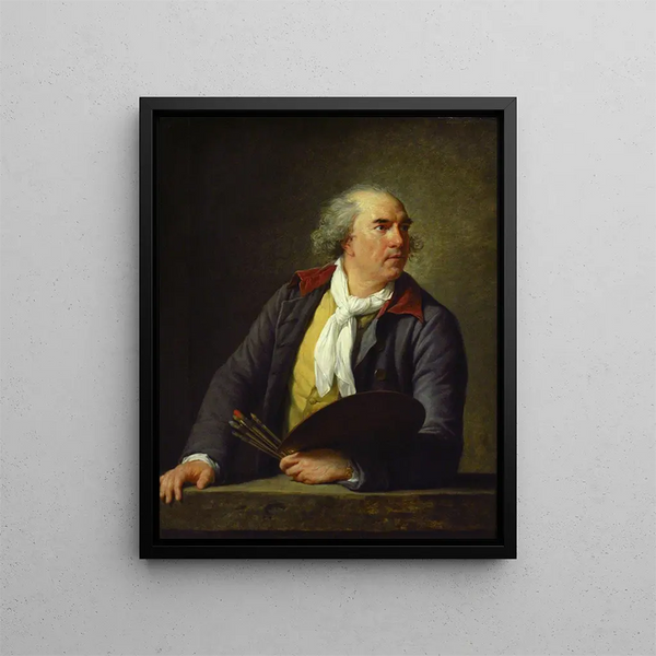 porträtt av Hubert Robert - Elisabeth Louise Vigée Le Brun — inramlat konstverk på väggen