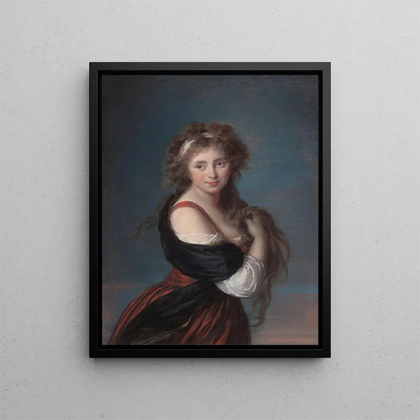 Hyacinthe Gabrielle Roland - Elisabeth Louise Vigée Le Brun — inramlat konstverk på väggen