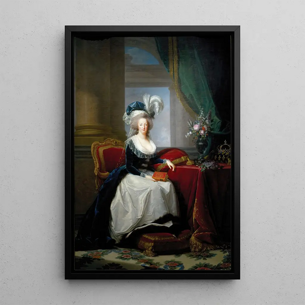 Reproduktion av målningen av Marie-Antoinette, Frankrikes drottning - Elisabeth Louise Vigée Le Brun