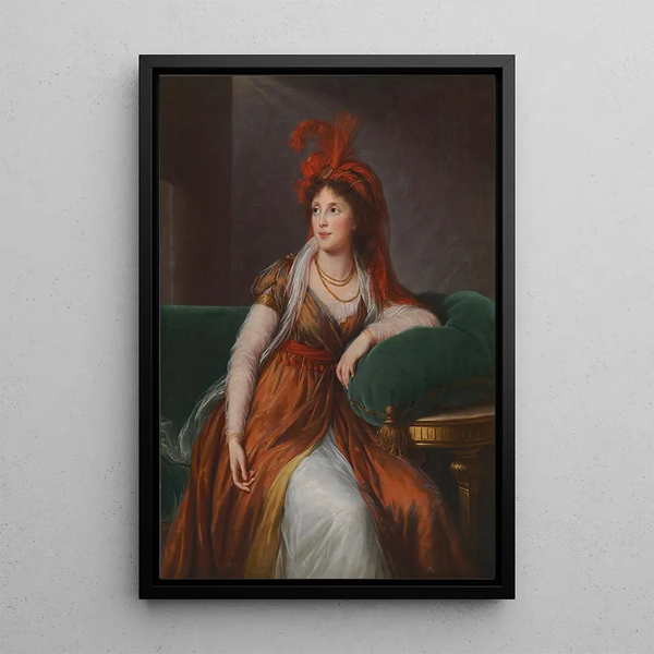 prinsessan Anna Alexandrovna Galitzin - Elisabeth Louise Vigée Le Brun — inramlat konstverk på väggen