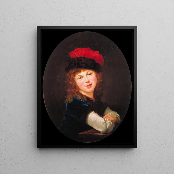 Porträtt av en flicka - Elisabeth Louise Vigée Le Brun — inramlat konstverk på väggen