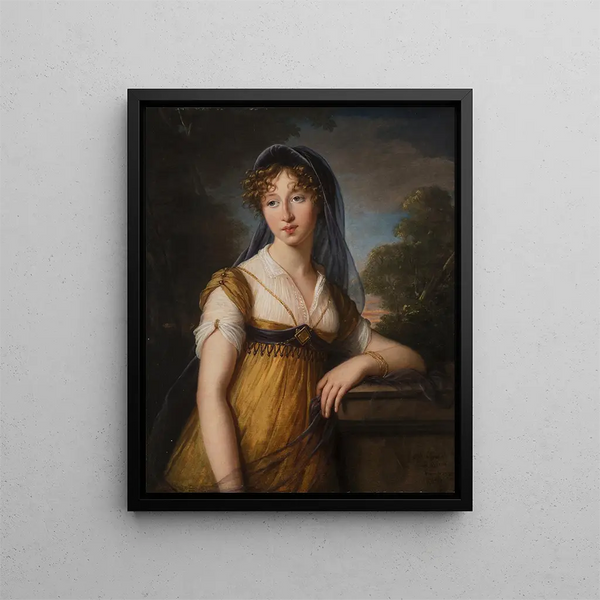 Portrait av en kvinna - Elisabeth Louise Vigée Le Brun — inramlat konstverk på väggen