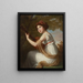 konstnärens dotter Jeanne Julie Louise Le Brun 1780-1819 som spelar gitarr - Elisabeth Louise Vigée Le Brun — inramlat konstverk på väggen