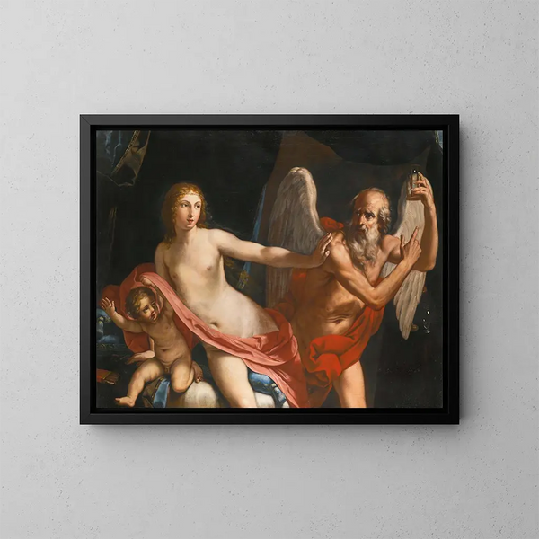 Skönhet som skjuter bort tiden - Elisabetta Sirani — inramlat konstverk på väggen
