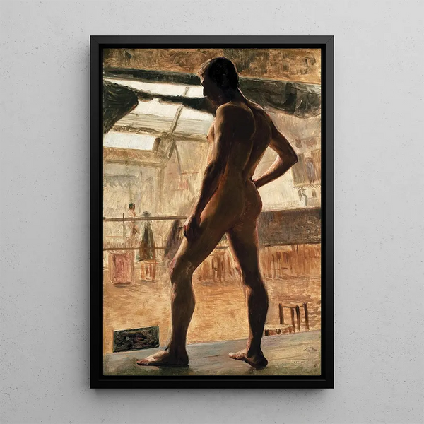 Nu masculin - Eliseu Visconti — inramlat konstverk på väggen
