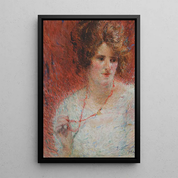 Le collier - Eliseu Visconti — inramlat konstverk på väggen