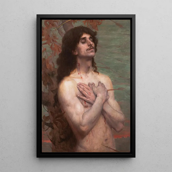 Saint Sébastien, studie för Récompense de Saint Sébastien - Eliseu Visconti — inramlat konstverk på väggen