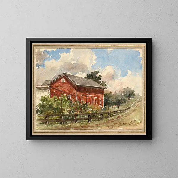 Sharon Springs - Elizabeth Boott Duveneck — inramlat konstverk på väggen
