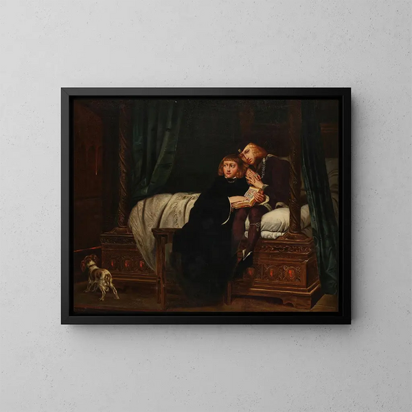 prinsen av Wales Edward och hertigen av York Richard i Tower of London - Elizabeth Jane Gardner Bouguereau — inramlat konstverk på väggen