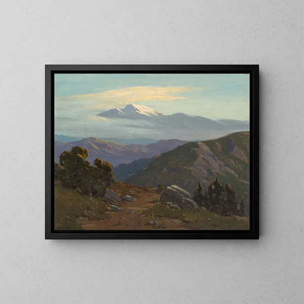 Vue de montagne - Elmer Wachtel — inramlat konstverk på väggen