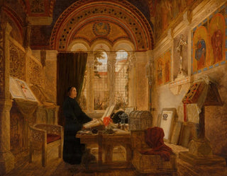ett kloster inomhus i Italien - Elmslie William Dallas — vy av konstverket