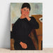 Reproduktion av målningen Elvire sittande, lutad mot ett bord - Amedeo Modigliani
