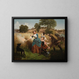 Emanuel Gottlieb Leutze - Mrs Schuyler Burning Her Wheat Fields on the Approach of the British.webp