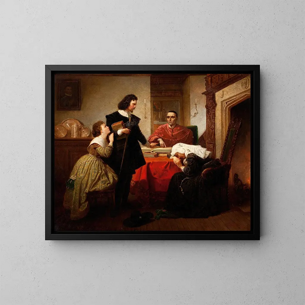 La réception de l'ordre - Emanuel Gottlieb Leutze — inramlat konstverk på väggen