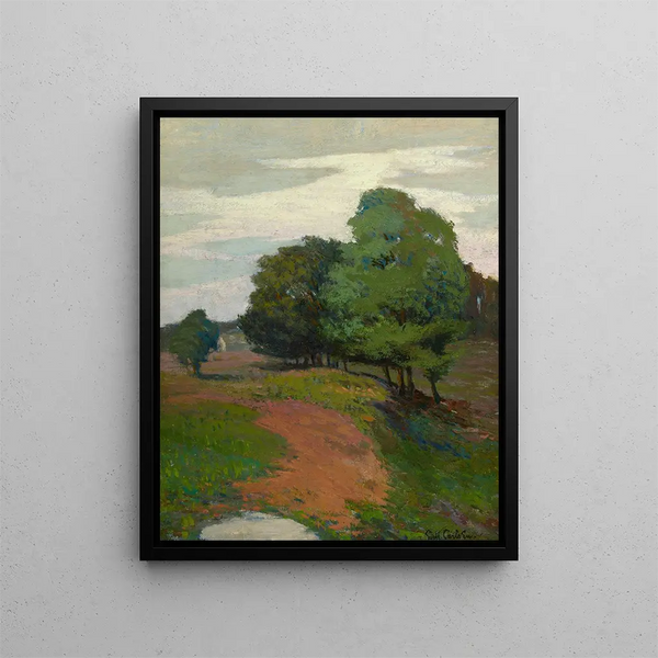 Landskap - Emil Carlsen — inramlat konstverk på väggen