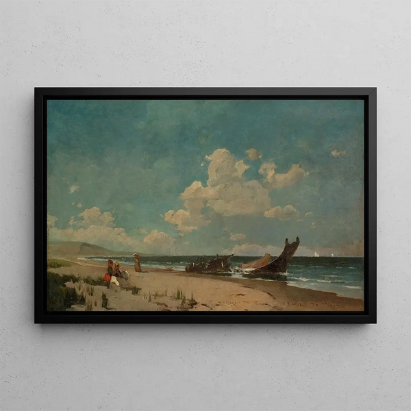 Plage de Nantasket - Emil Carlsen — inramlat konstverk på väggen