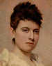 porträtt av en ung kvinna - Emil Carlsen — vy av konstverket