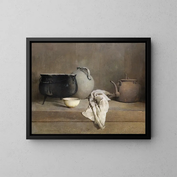 Studie i grått - Emil Carlsen — inramlat konstverk på väggen