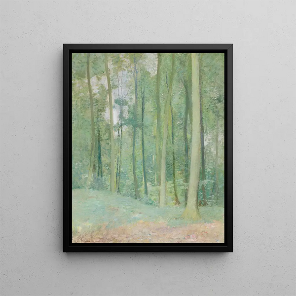 Landskap med skog - Emil Carlsen — inramlat konstverk på väggen