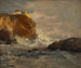 La mer en furie à Fort Lorenzo à Raguse - Emil Jakob Schindler — vy av konstverket