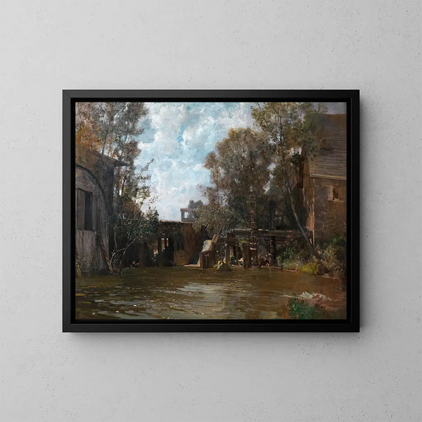 Mühle à Plankenberg - Emil Jakob Schindler — inramlat konstverk på väggen