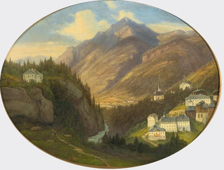 Emil Ludwig Lhr - Gastein Gamskogel mit Nikolauskirche.webp