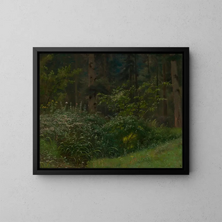 Emil Lugo - Waldwiese mit Stauden und Struchern.webp