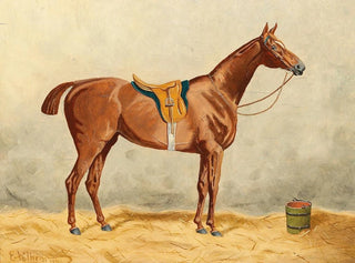 Emil Volkers - Saddled Horse in the Stable.webp