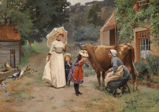 EmileCharles Dameron - A Visit to a Farmyard.webp