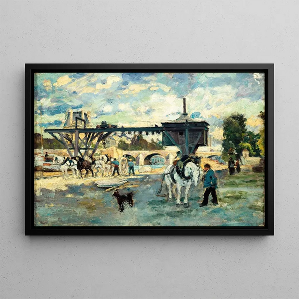 Emile Antoine Guillier - Grue sur la Seine au pont Royal.webp